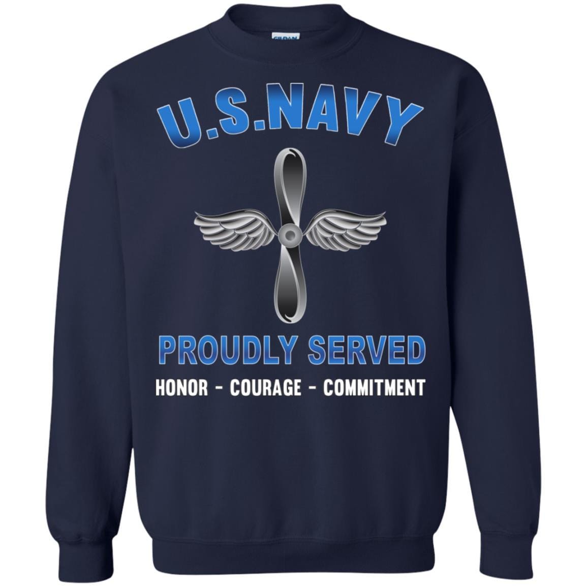 U.S Navy Aviation machinist's mate Navy AD - Proudly Served T-Shirt For Men On Front-TShirt-Navy-Veterans Nation