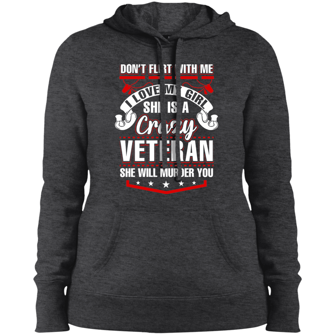 Military T-Shirt "She Is A Crazy Veteran"-TShirt-General-Veterans Nation