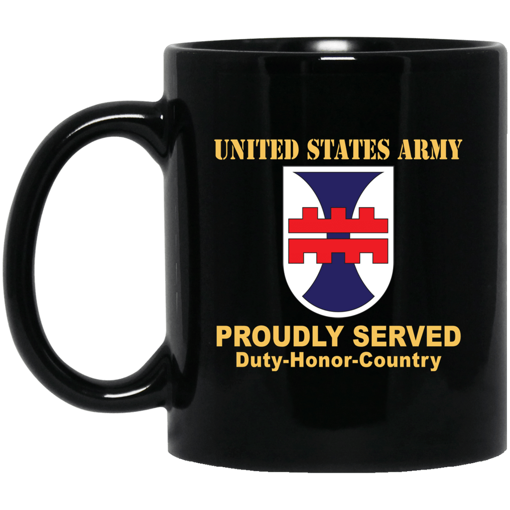 US ARMY 412TH ENGINEER COMMAND- 11 oz - 15 oz Black Mug-Mug-Army-CSIB-Veterans Nation