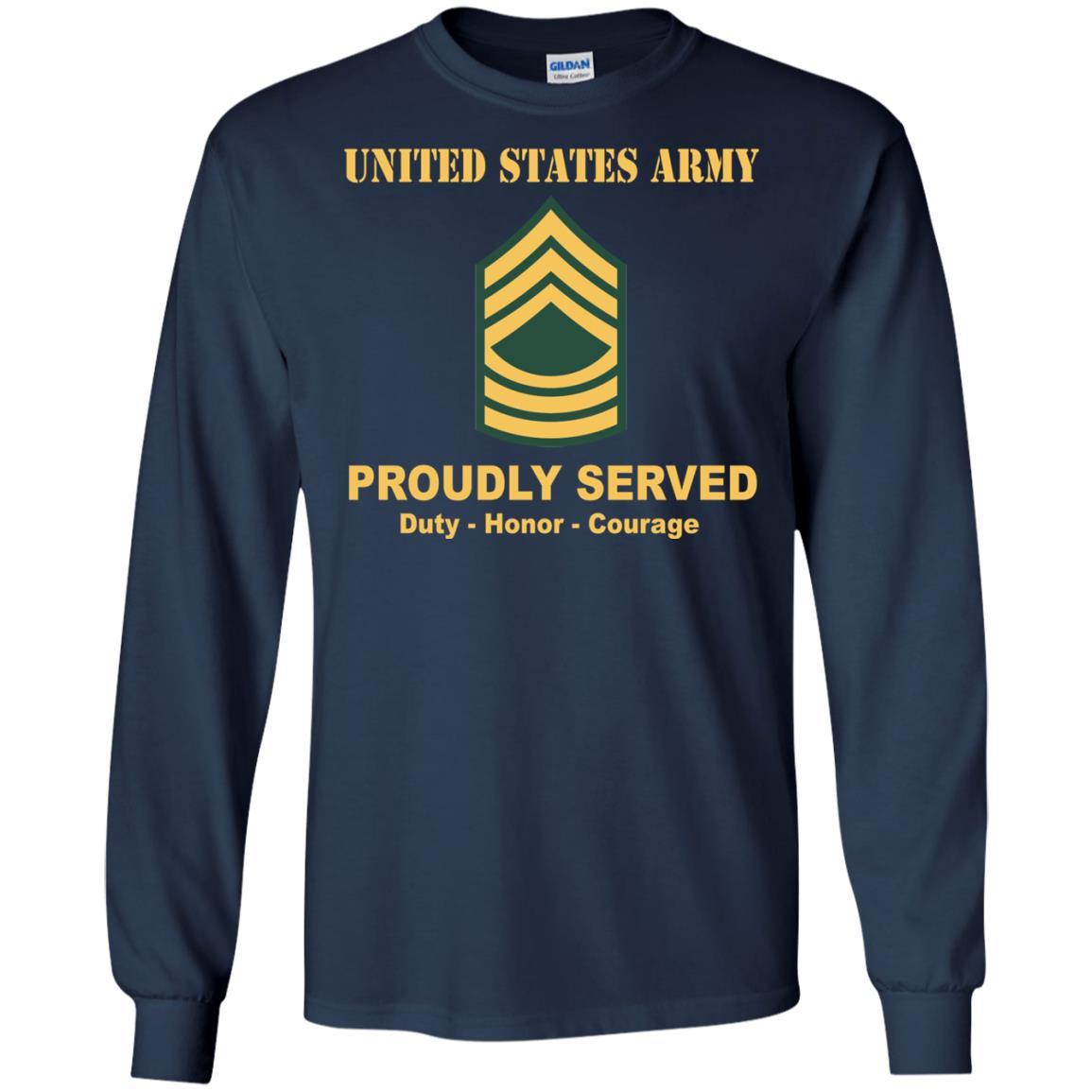 US Army E-8 Master Sergeant E8 MSG Noncommissioned Officer Ranks Men Front Shirt US Army Rank-TShirt-Army-Veterans Nation