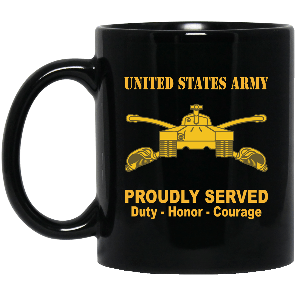 U.S Army Armor Branch Black Mug 11 oz - 15 oz-Mug-Army-Branch-Veterans Nation