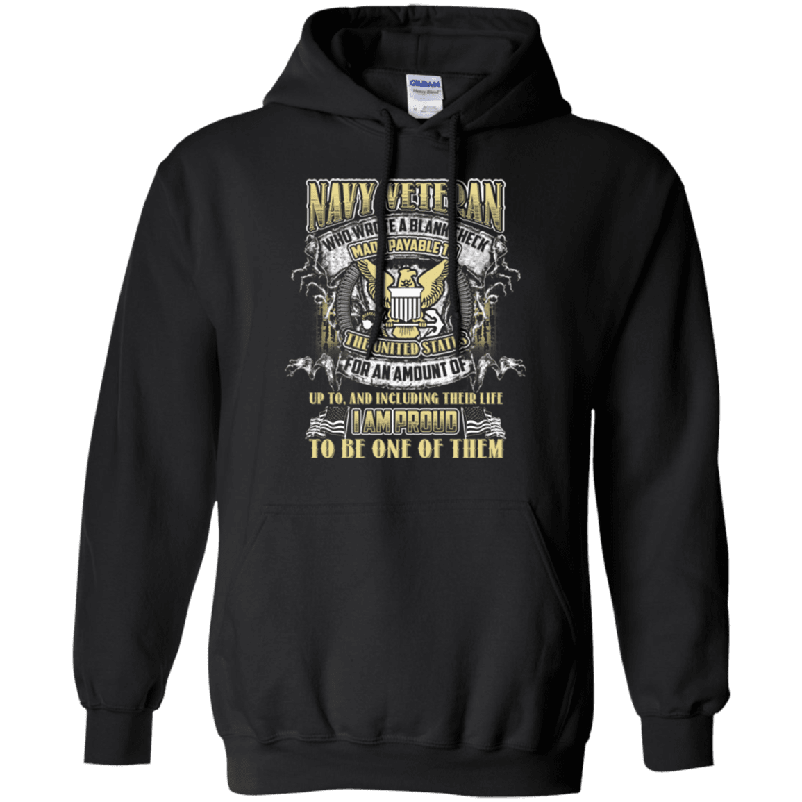 Military T-Shirt "Proud To Be NAVY VETERAN"-TShirt-General-Veterans Nation