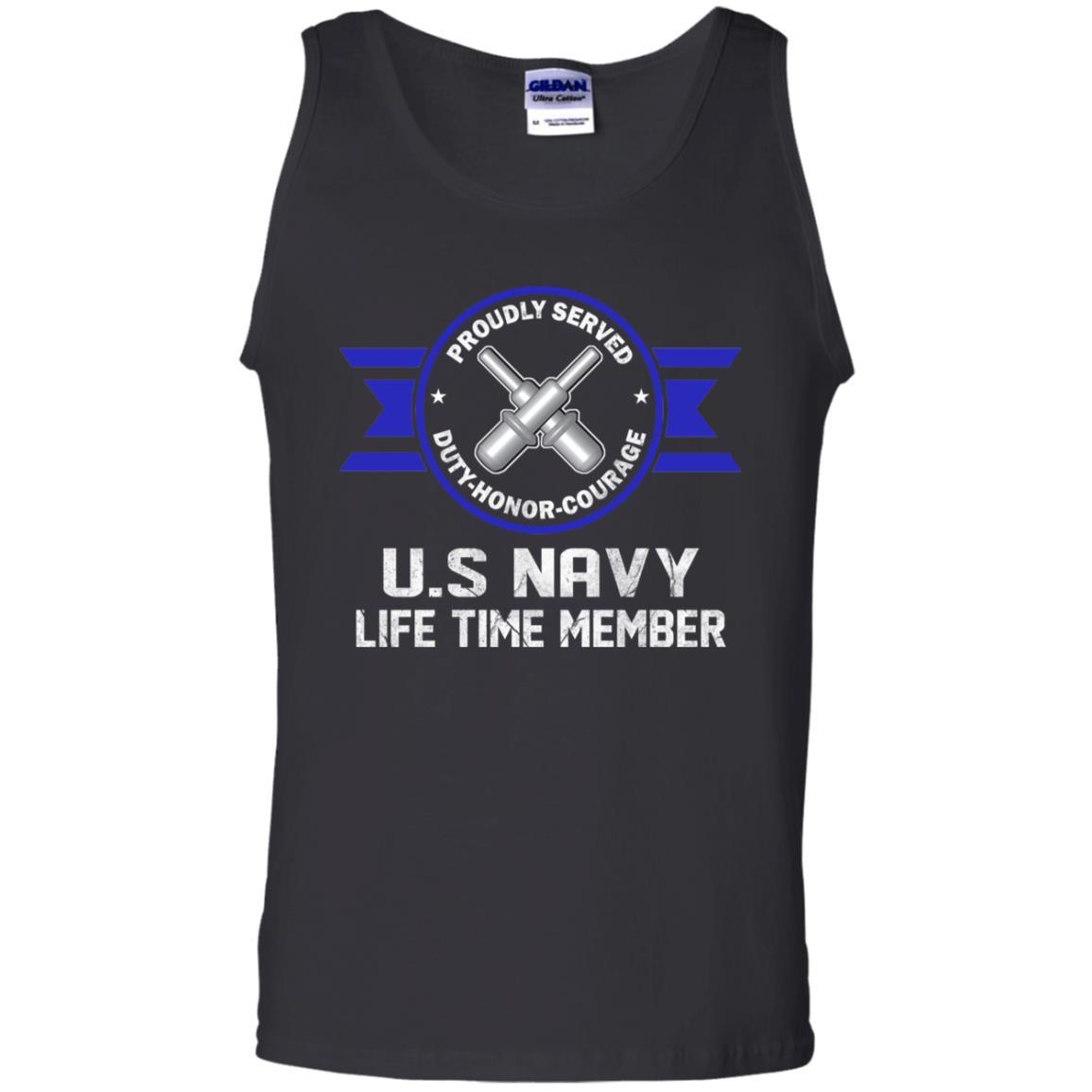 Life Time Member - US Navy Gunner's Mate GM Men T Shirt On Front-TShirt-Navy-Veterans Nation