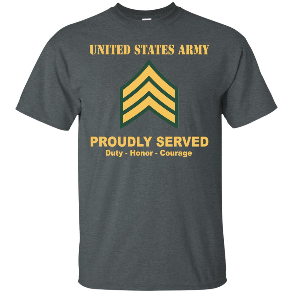 US Army E-5 Sergeant E5 SGT Noncommissioned Officer Ranks Men Front Shirt US Army Rank-TShirt-Army-Veterans Nation