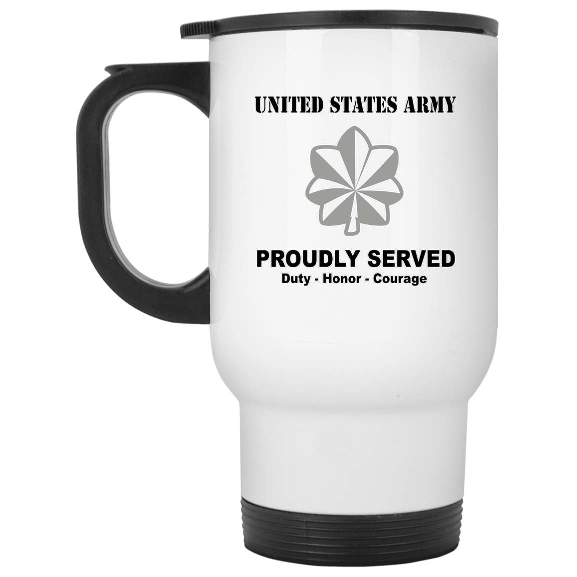 US Army O-5 Lieutenant Colonel O5 LTC Field Officer Ranks White Coffee Mug - Stainless Travel Mug-Mug-Army-Ranks-Veterans Nation