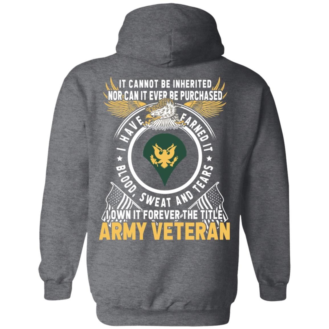 US Army E-4 SPC E4 Specialist Ranks T-Shirt For Men On Back-TShirt-Army-Veterans Nation