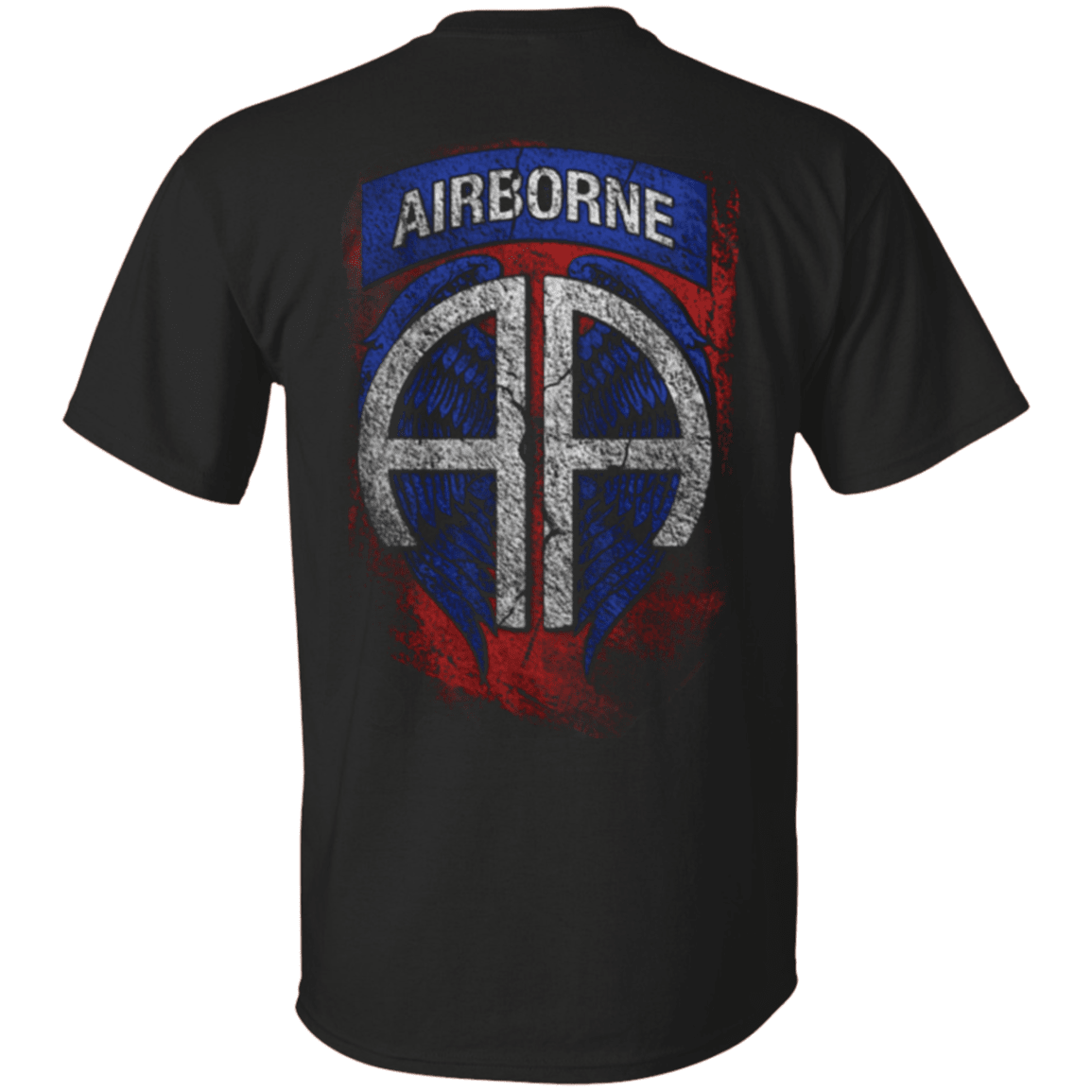 US Air Force - Airborne Angel - Men Back T Shirt-TShirt-USAF-Veterans Nation