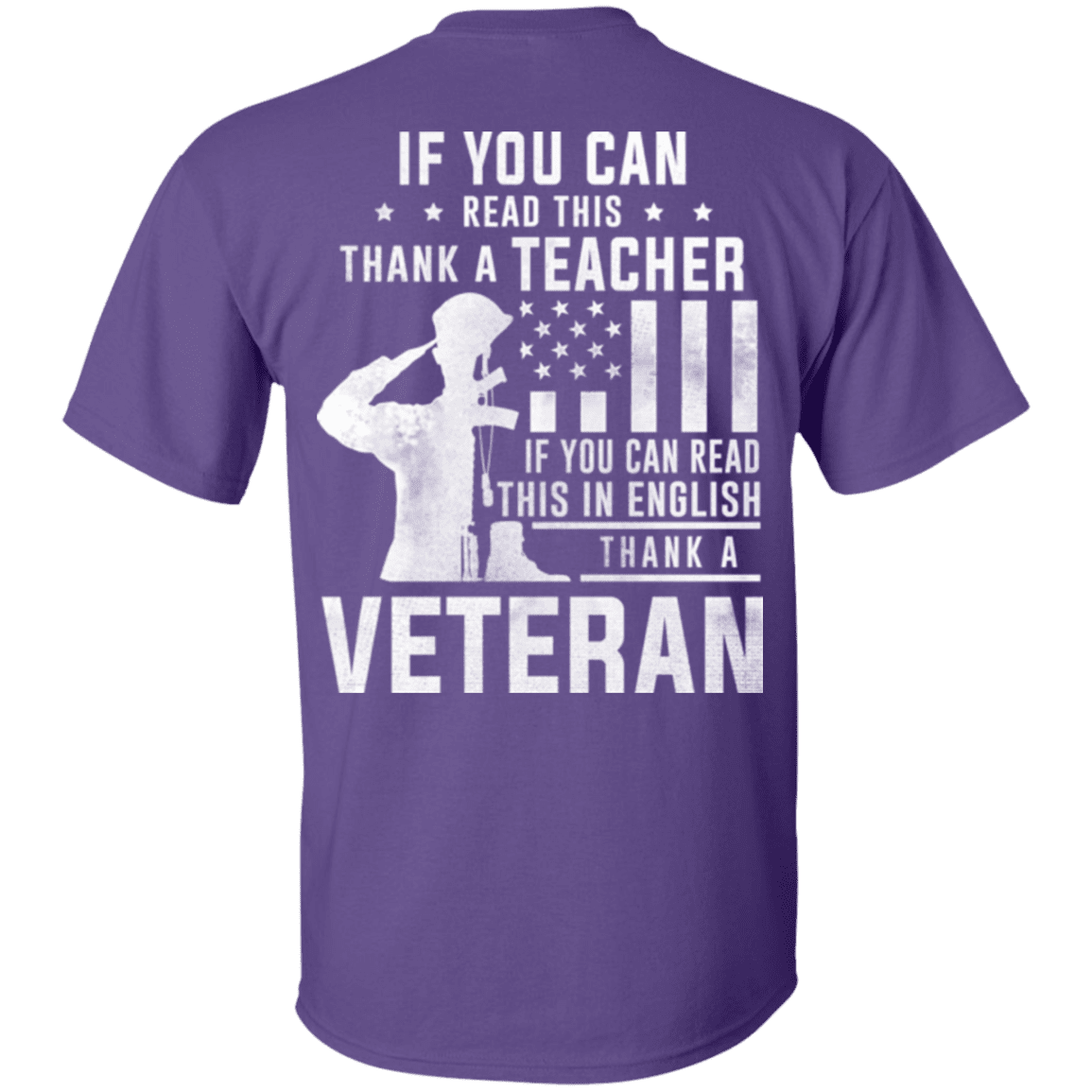 Military T-Shirt "Thank A Veteran"-TShirt-General-Veterans Nation