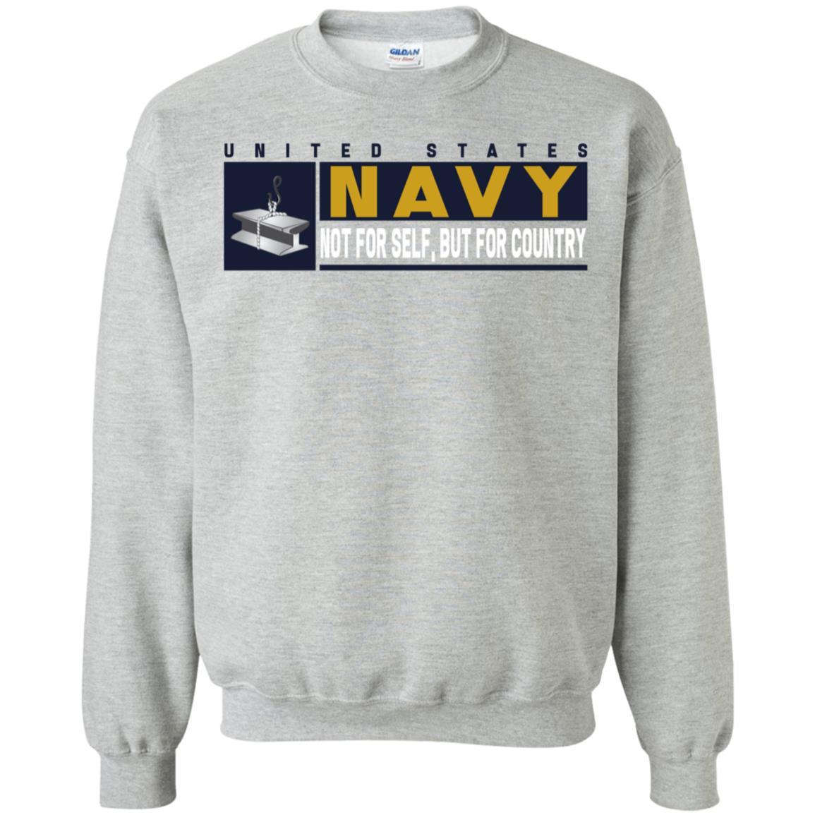 Navy Steelworker Navy SW- Not for self Long Sleeve - Pullover Hoodie-TShirt-Navy-Veterans Nation