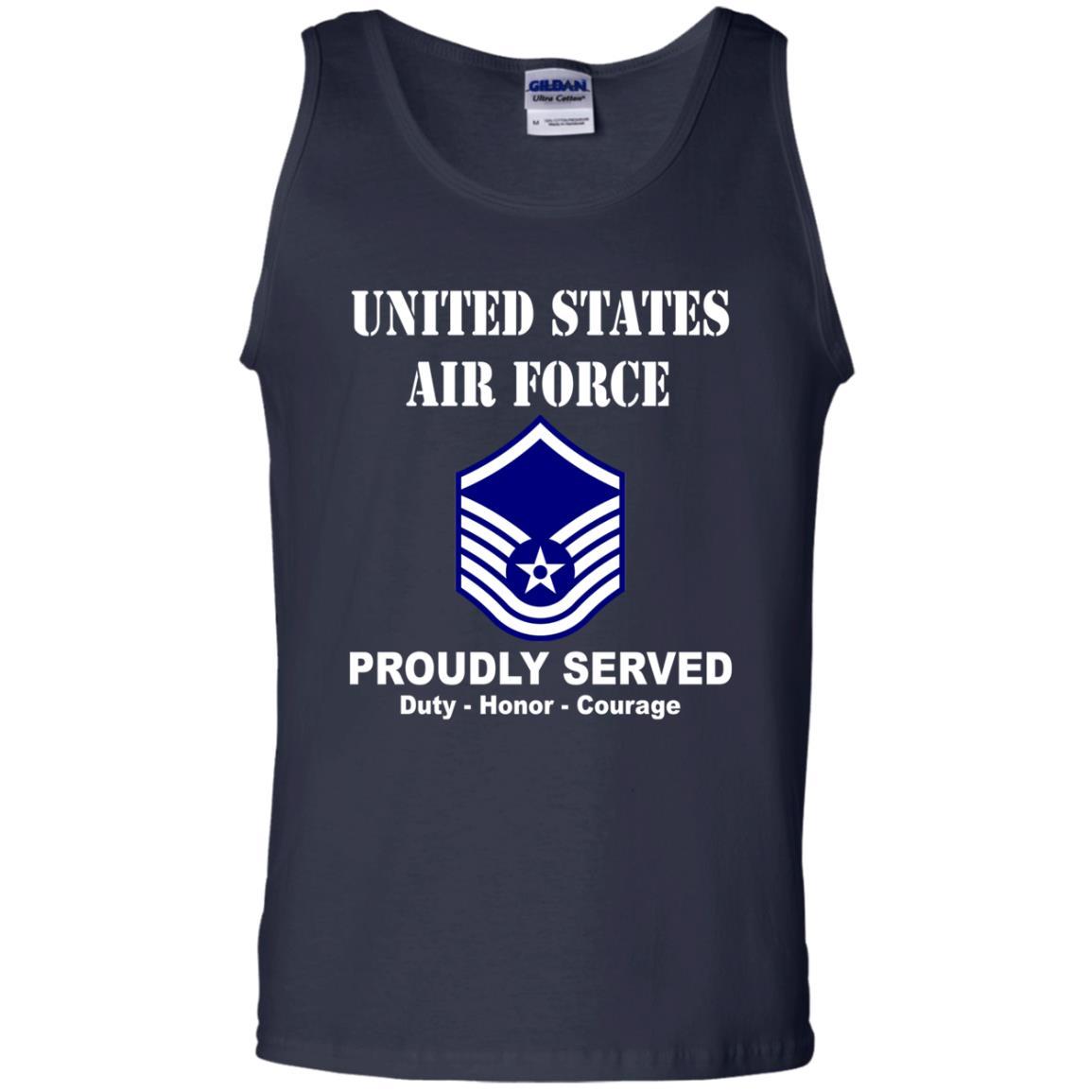 US Air Force E-7 Master Sergeant MSgt E7 Noncommissioned Officer Ranks Men Front T Shirt For Air Force-TShirt-USAF-Veterans Nation