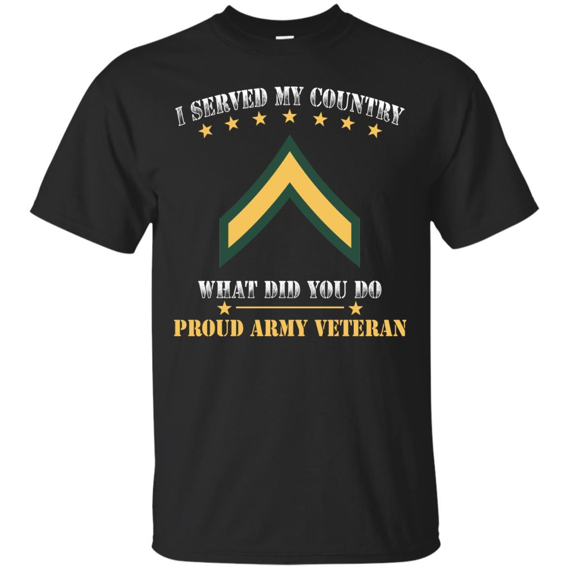 Army E-2 PV2 E2 Private Second Class Ranks Men Front T Shirt - Proud US Army Veteran-TShirt-Army-Veterans Nation