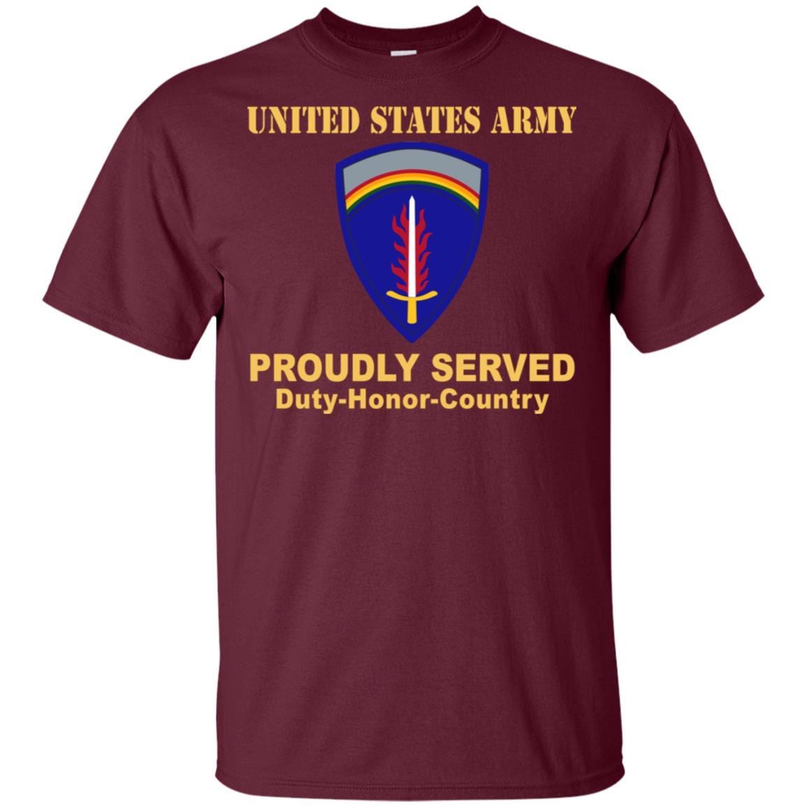 UNITED STATES ARMY EUROPE- Proudly Served T-Shirt On Front For Men-TShirt-Army-Veterans Nation