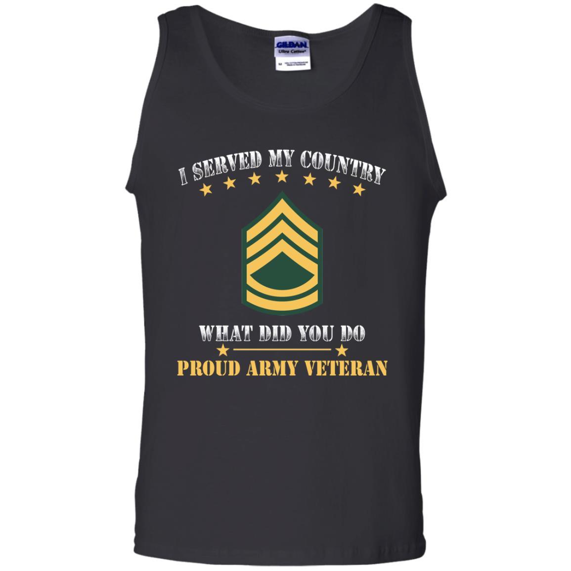 US Army E-7 Sergeant First Class E7 SFC Noncommissioned Officer Ranks Men Front T Shirt - Proud US Army Veteran-TShirt-Army-Veterans Nation