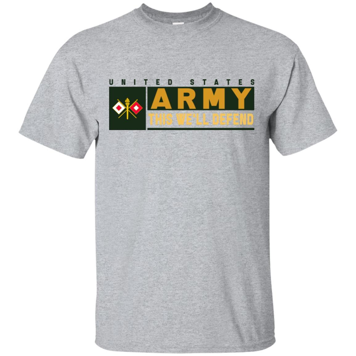 US Army Signal Corps- This We'll Defend T-Shirt On Front For Men-TShirt-Army-Veterans Nation