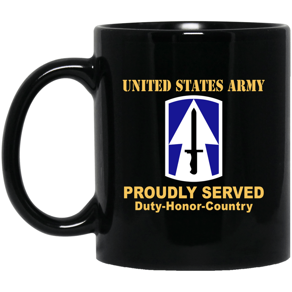 US ARMY 76TH INFANTRY BRIGADE COMBAT TEAM - 11 oz - 15 oz Black Mug-Mug-Army-CSIB-Veterans Nation