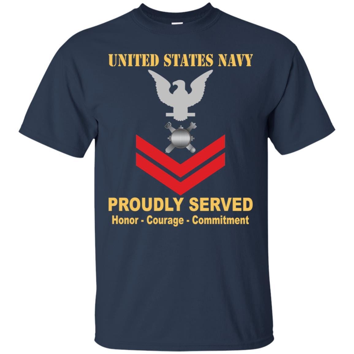 Navy Explosive Ordnance Disposal Navy EOD E-5 Rating Badges Proudly Served T-Shirt For Men On Front-TShirt-Navy-Veterans Nation