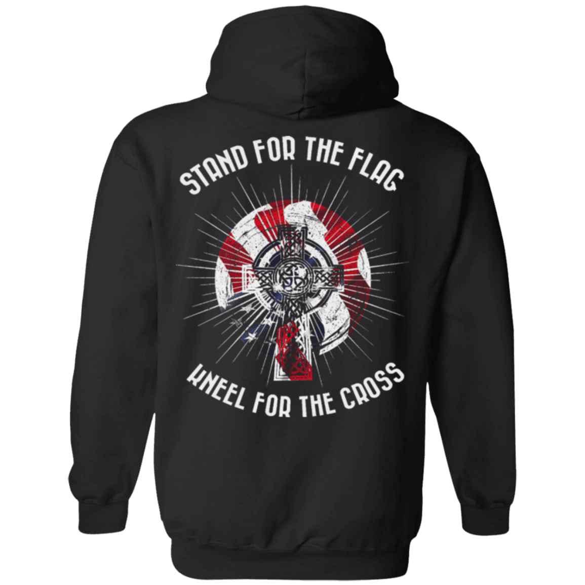 Military T-Shirt "Veteran - Stand For The Flag Kneel For The Cross"-TShirt-General-Veterans Nation