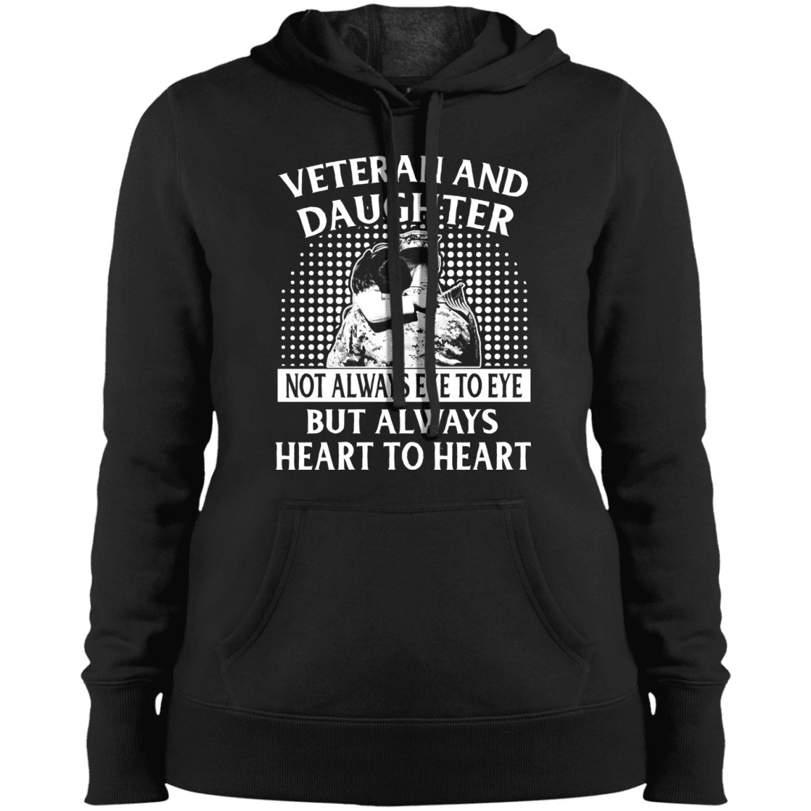 Military T-Shirt "Veteran And Daughter Always Heart To Heart"-TShirt-General-Veterans Nation