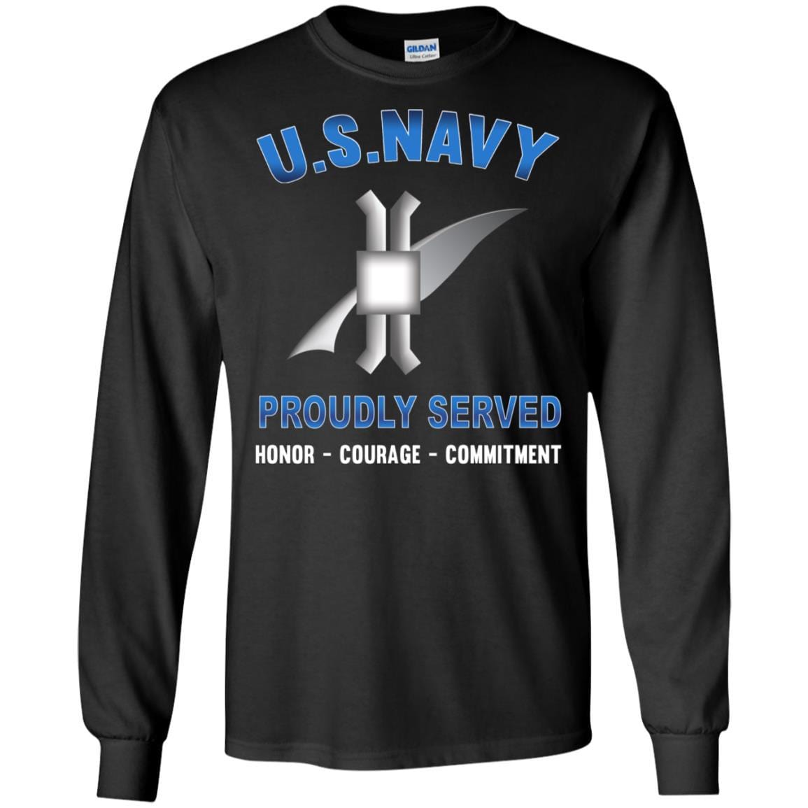 Navy Legalman Navy LN - Proudly Served T-Shirt For Men On Front-TShirt-Navy-Veterans Nation