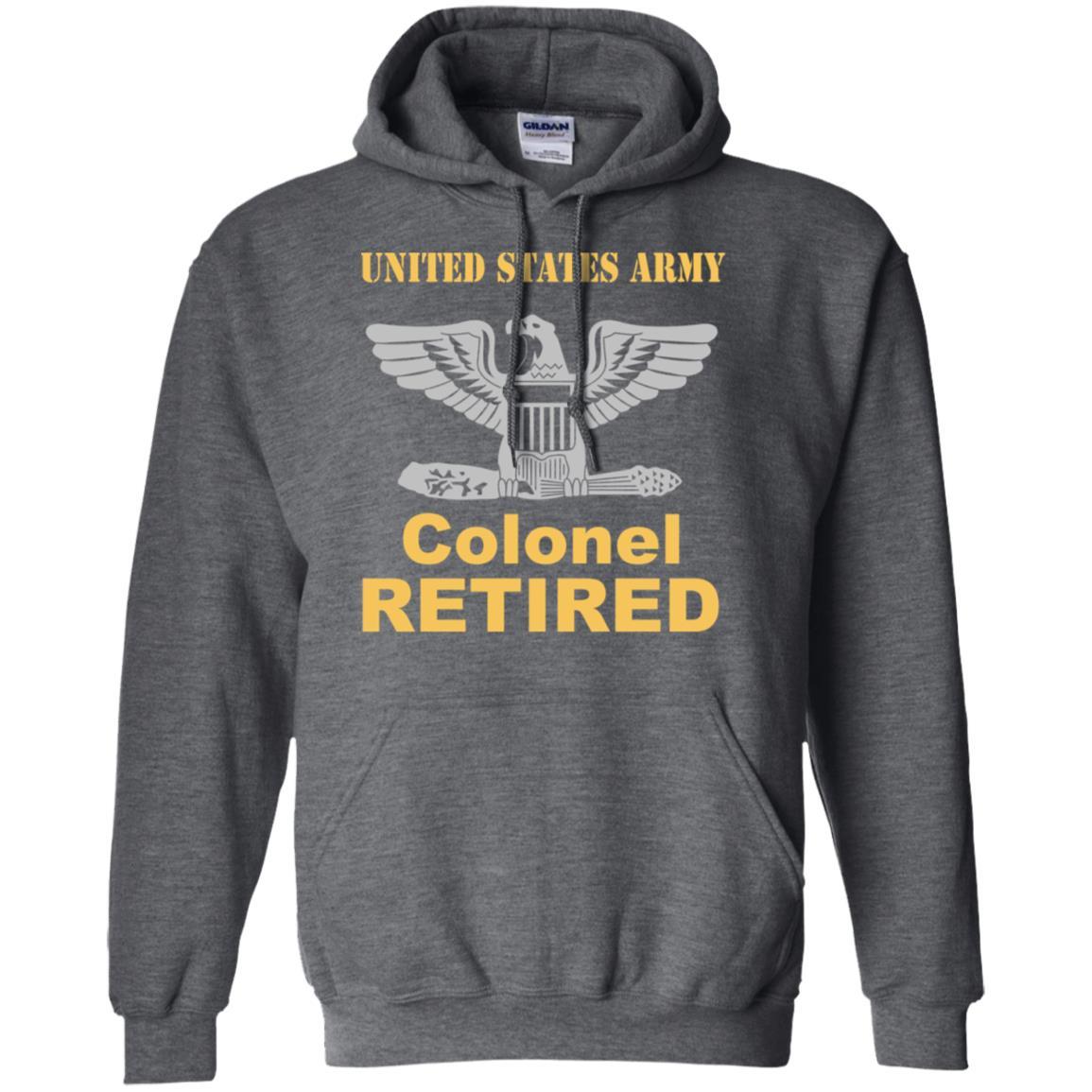 US Army O-6 Colonel O6 COL Field Officer Retired Men T Shirt On Front-TShirt-Army-Veterans Nation