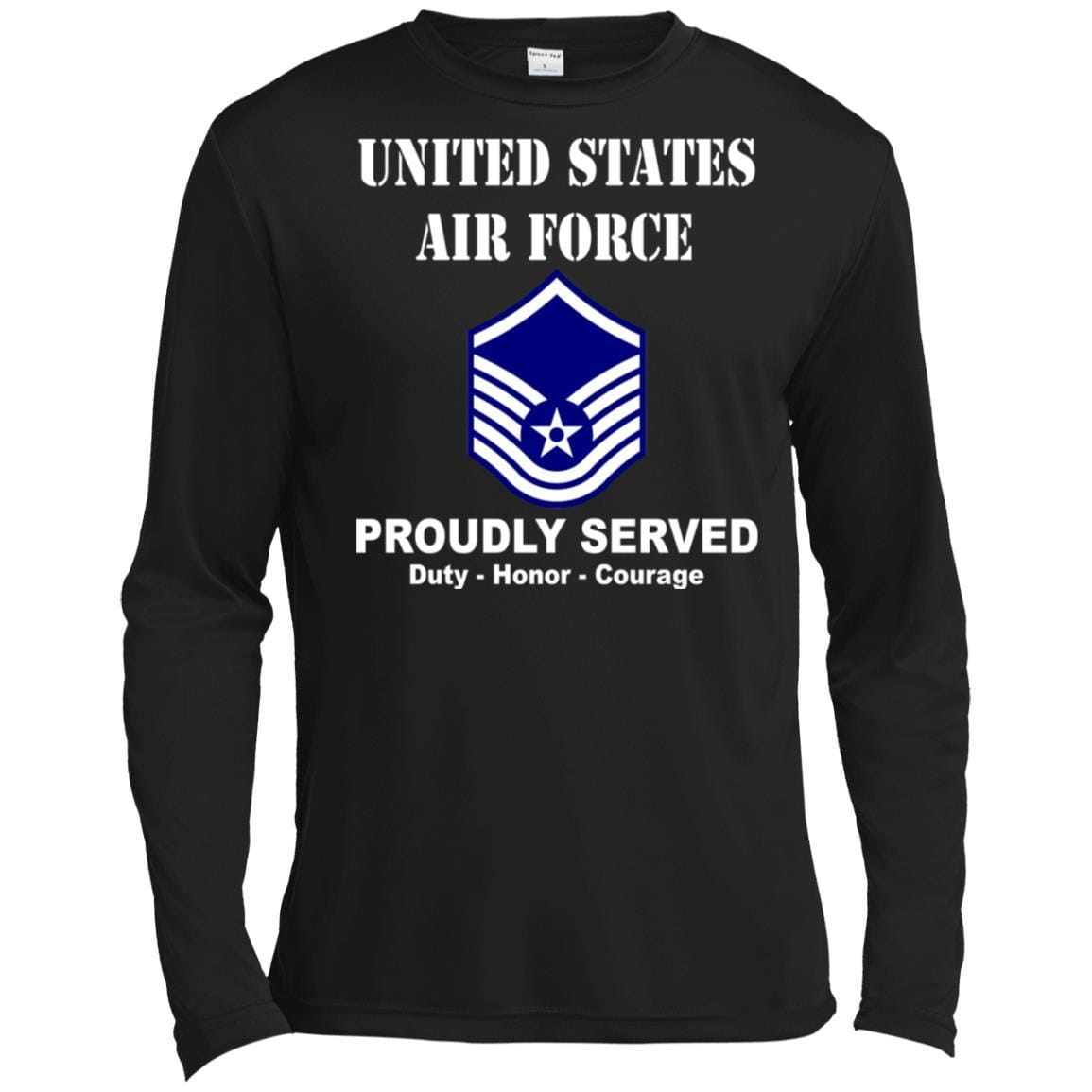 US Air Force E-7 Master Sergeant MSgt E7 Noncommissioned Officer Ranks T shirt Sport-Tek Tall Pullover Hoodie - T-Shirt-TShirt-USAF-Veterans Nation