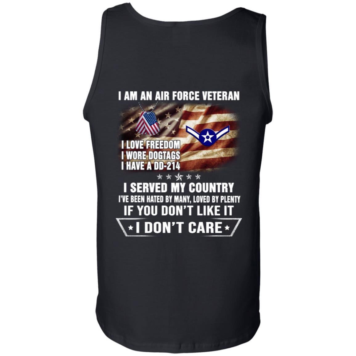 I Am An Air Force E-2 Airman Amn E2 Ranks Enlisted Airman Rank Veteran T-Shirt On Back-TShirt-USAF-Veterans Nation