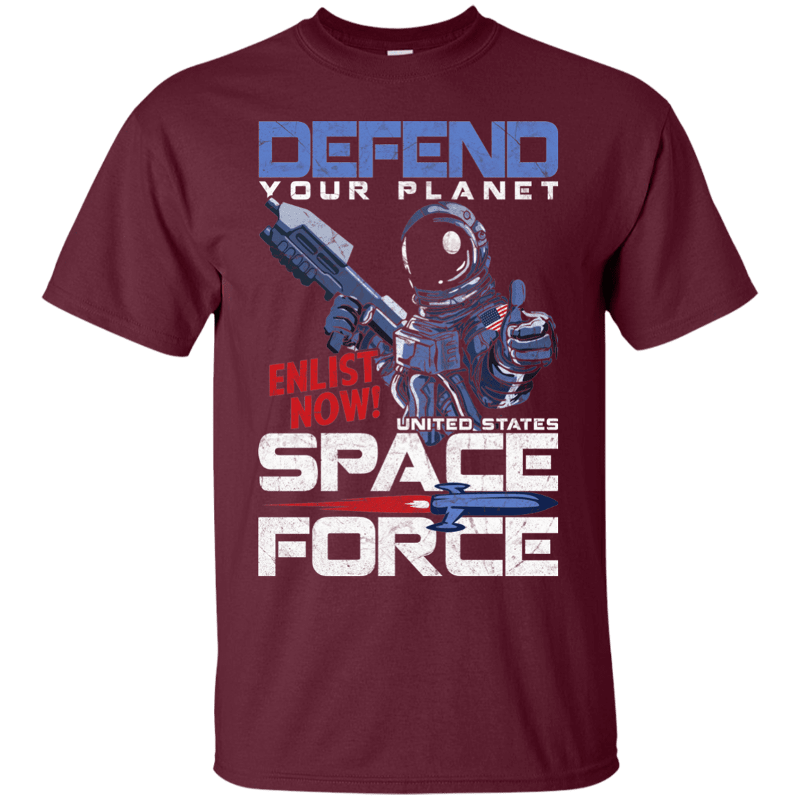 Defend Your Planet Space Force Men Front Tank Top-TShirt-USAF-Veterans Nation