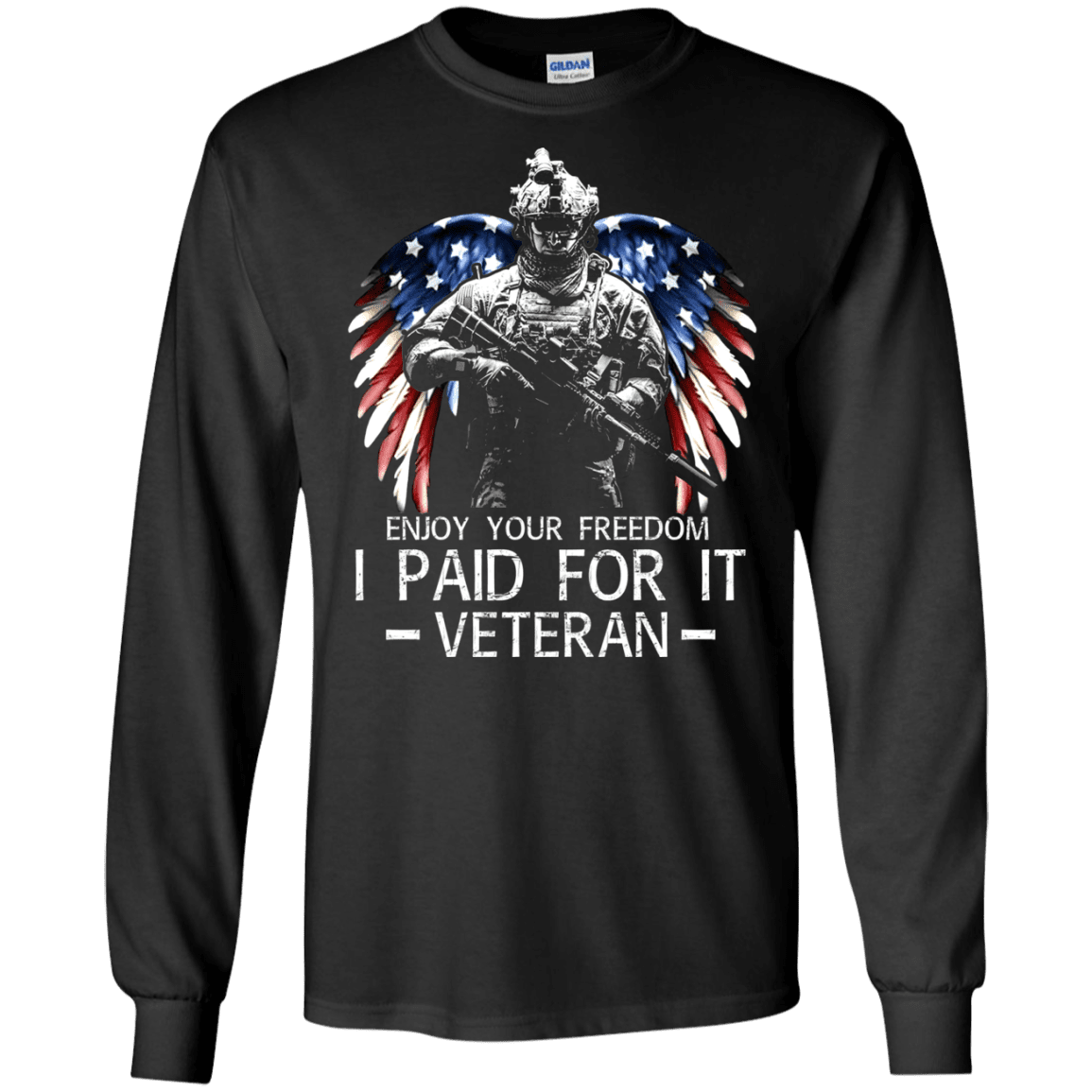 Military T-Shirt "Enjoy your freedom I paid for it Men" Front-TShirt-General-Veterans Nation