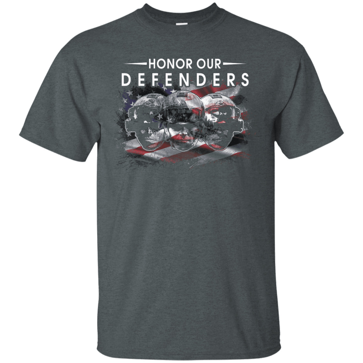 Military T-Shirt "HONOR OUR DEFENDER"-TShirt-General-Veterans Nation