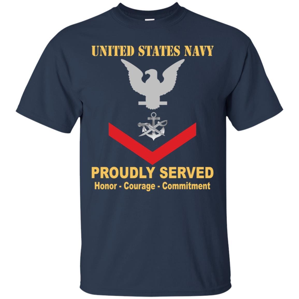 Navy Special Warfare Boat Operator Navy SB E-4 Rating Badges Proudly Served T-Shirt For Men On Front-TShirt-Navy-Veterans Nation