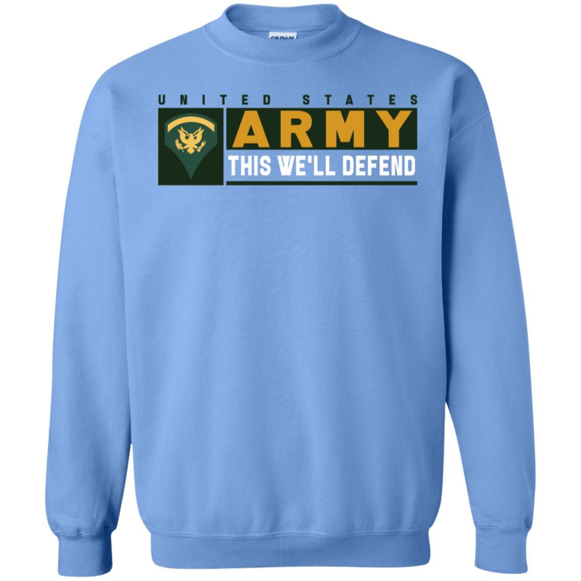 US Army E-5 SPC This We Will Defend Long Sleeve - Pullover Hoodie-TShirt-Army-Veterans Nation