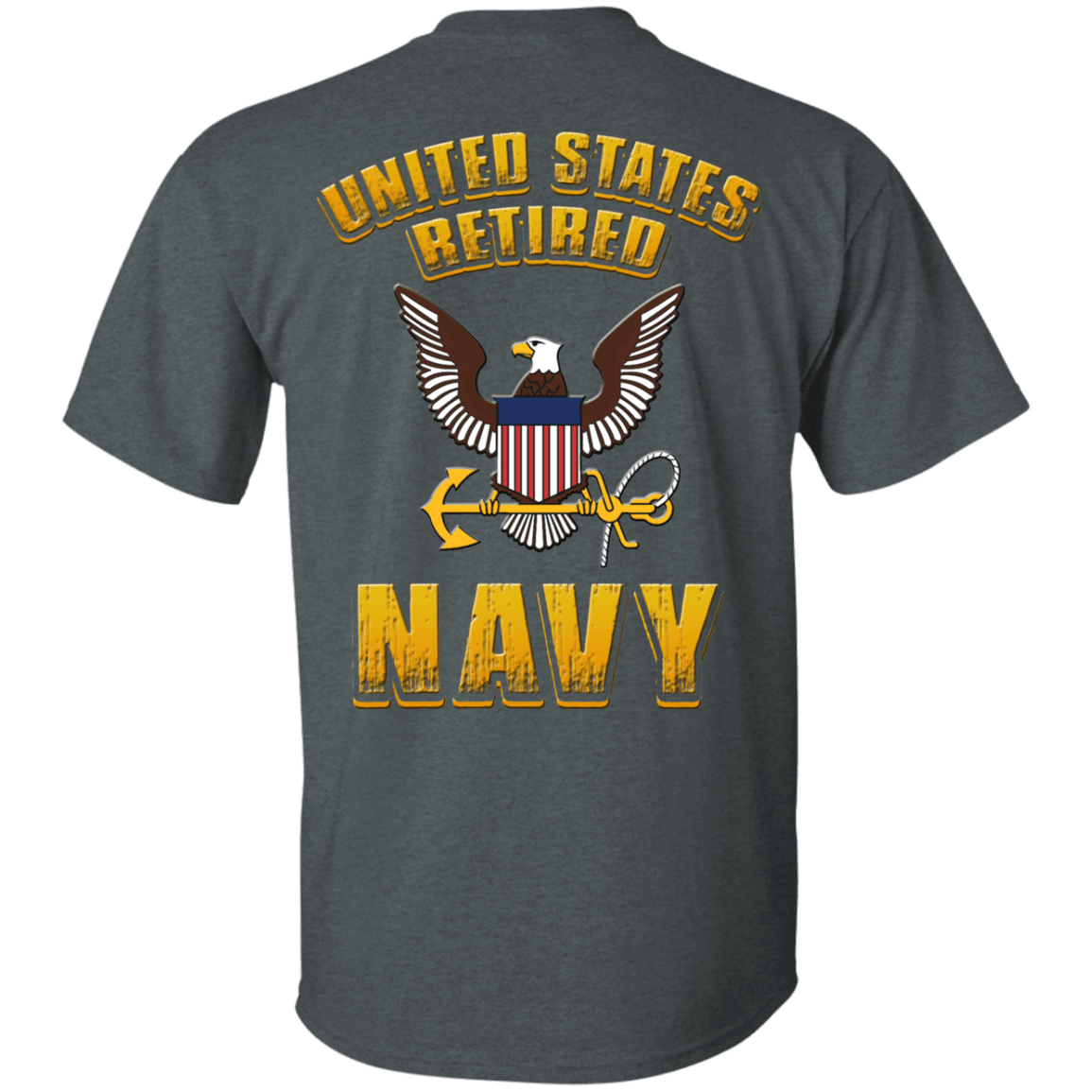 US Retired Navy Back T Shirts-TShirt-Navy-Veterans Nation