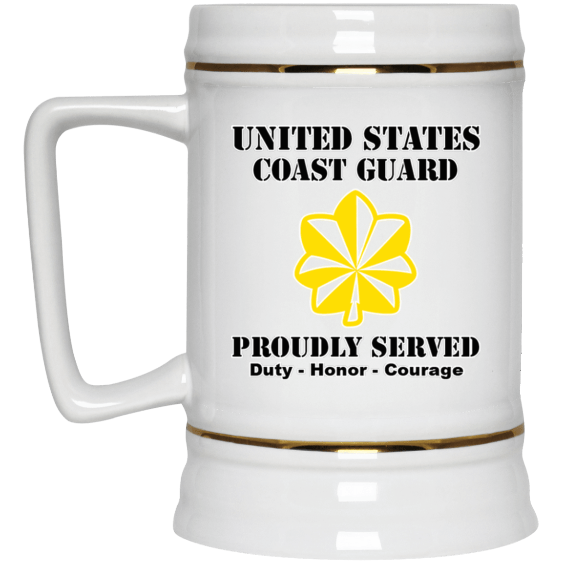 US Coast Guard O-4 Lieutenant Commander O4 LCDR Junior Officer Ranks White Coffee Mug - Stainless Travel Mug-Mug-USCG-Officer-Veterans Nation