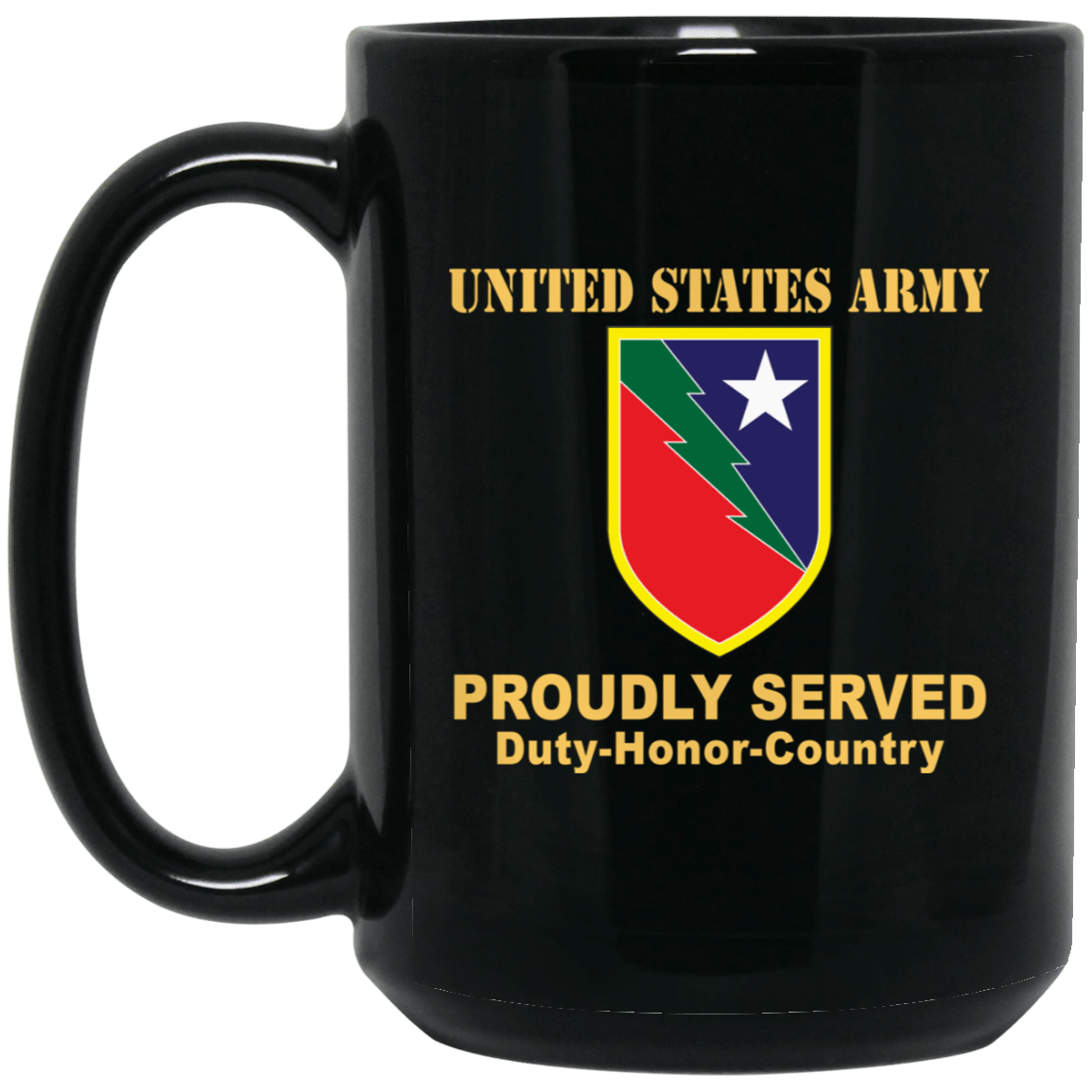 US ARMY 136TH MANEUVER ENHANCEMENT BRIGADE- 11 oz - 15 oz Black Mug-Mug-Army-CSIB-Veterans Nation