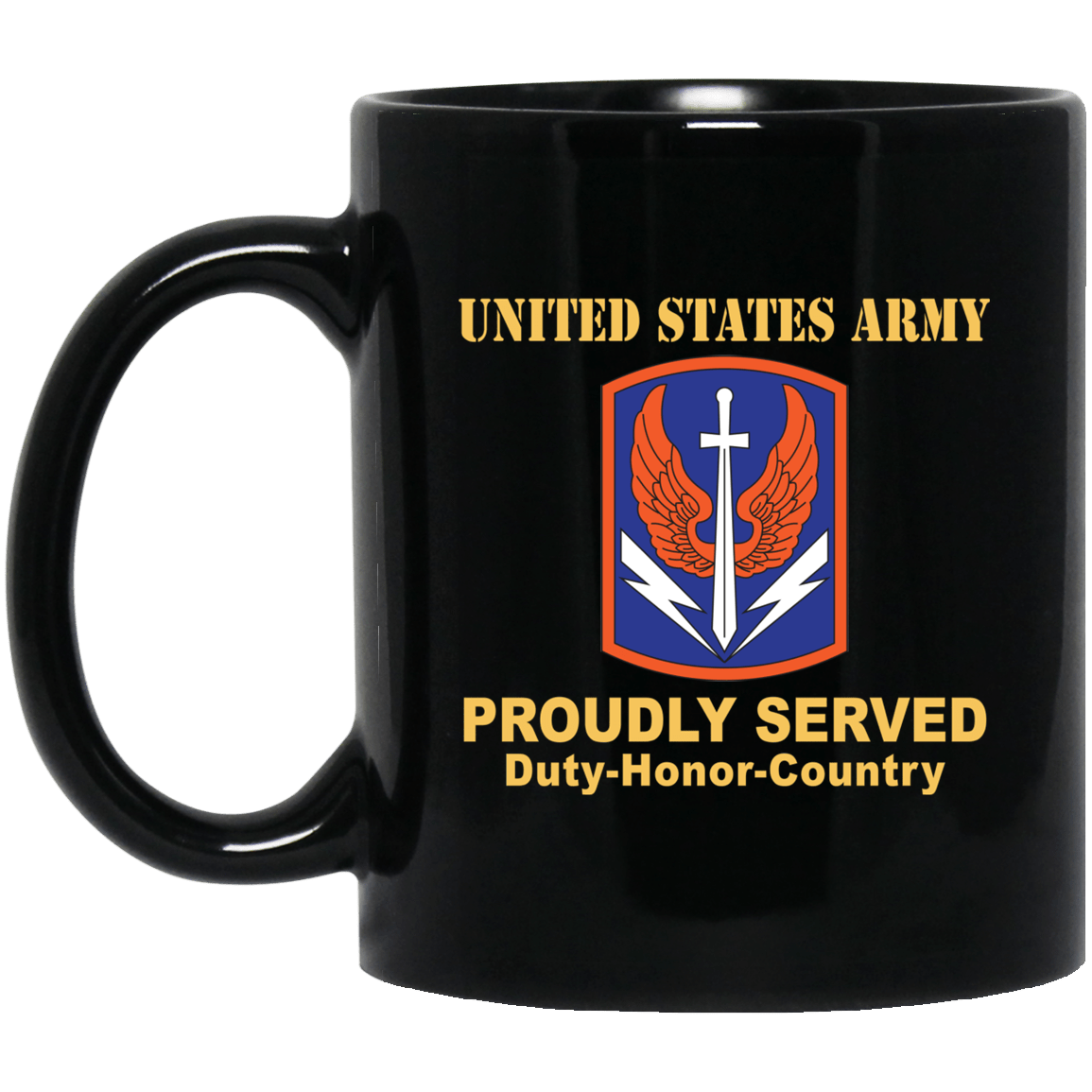 US ARMY 449TH THEATER AVIATION BRIGADE- 11 oz - 15 oz Black Mug-Mug-Army-CSIB-Veterans Nation