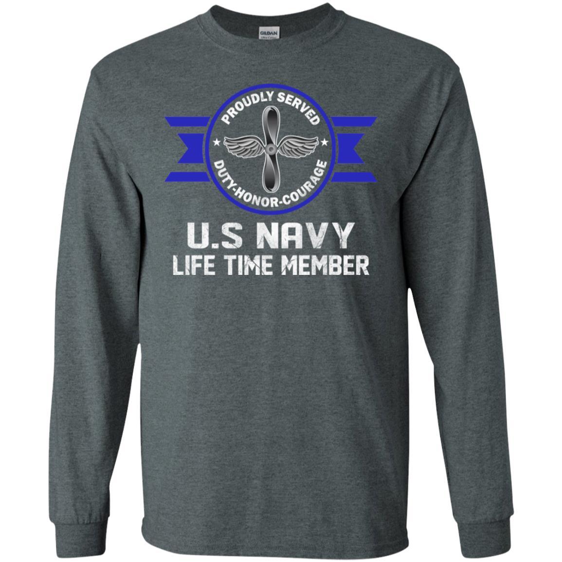 Life Time Member - US Navy Aviation Machinist's Mate AD Men T Shirt On Front-TShirt-Navy-Veterans Nation