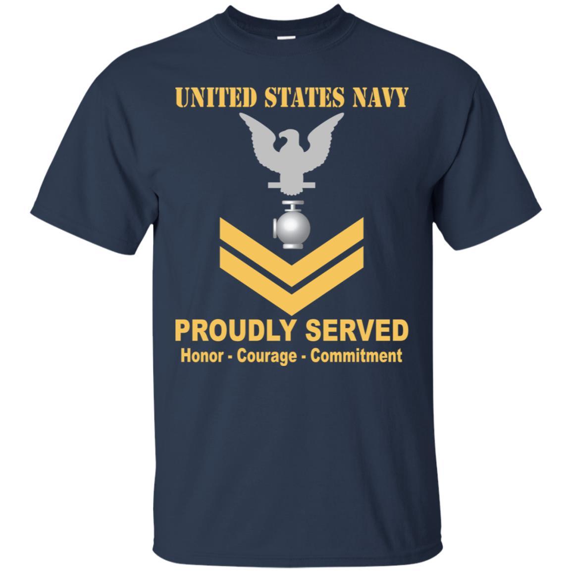 Navy Utilitiesman Navy UT E-5 Rating Badges Proudly Served T-Shirt For Men On Front-TShirt-Navy-Veterans Nation