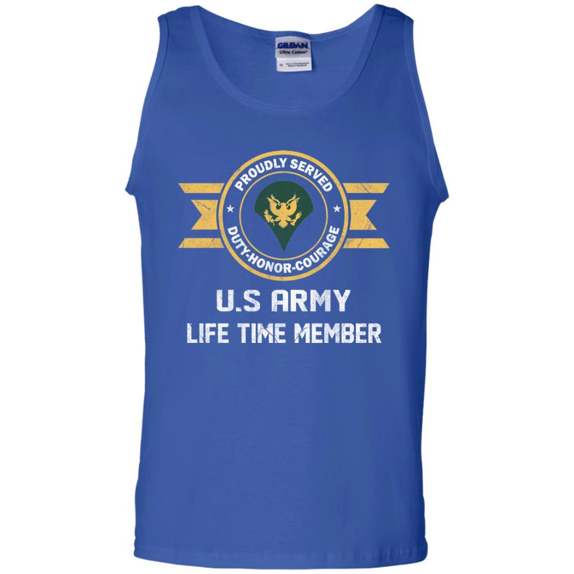 Life Time Member - US Army E-4 SPC E4 Specialist Ranks Men T Shirt On Front-TShirt-Army-Veterans Nation