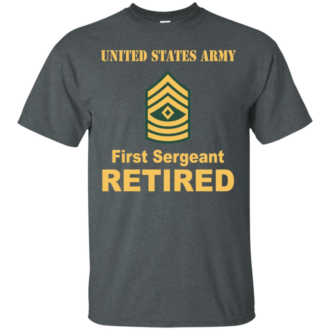 US Army E-8 First Sergeant E8 1SG Noncommissioned Officer Retired Men T Shirt On Front-TShirt-Army-Veterans Nation