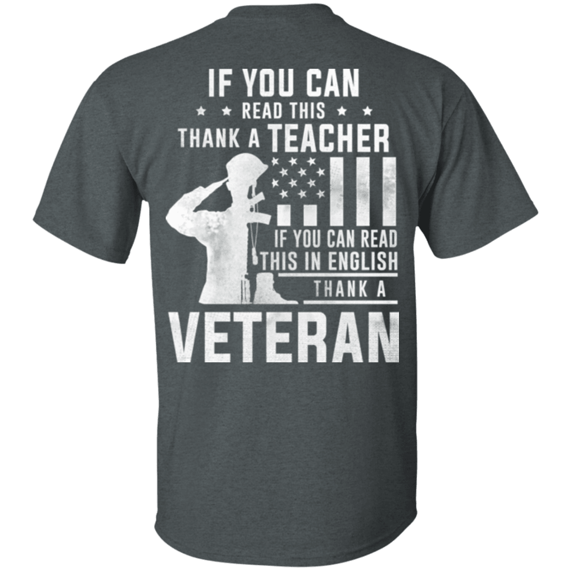 Military T-Shirt "Thank A Veteran"-TShirt-General-Veterans Nation