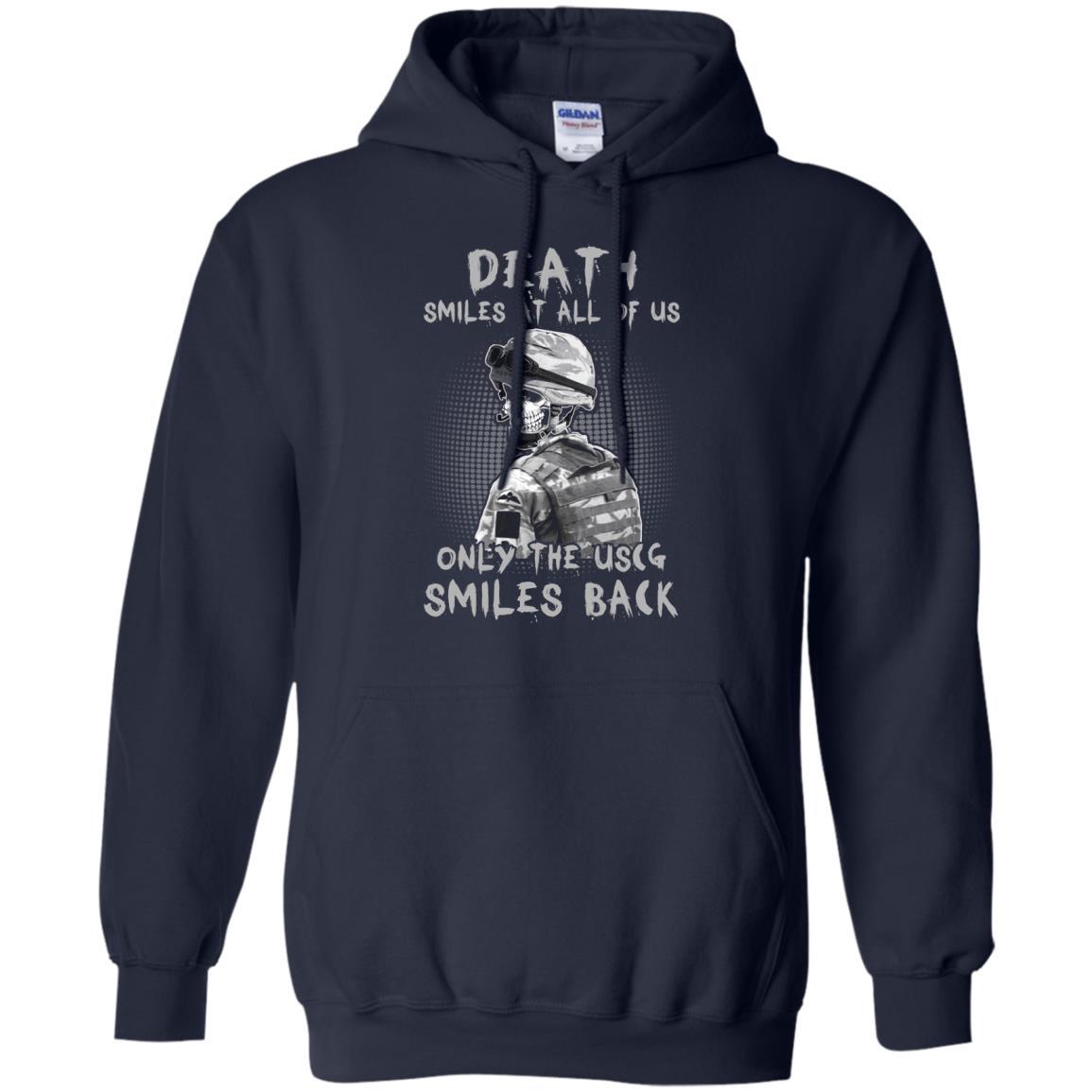 Death Smiles At All Of Us - Only The US Coast Guard Smiles Back Men T Shirt On Front-TShirt-USCG-Veterans Nation