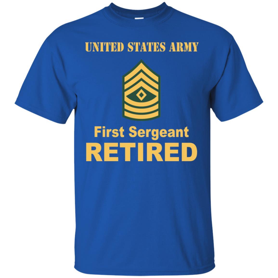 US Army E-8 First Sergeant E8 1SG Noncommissioned Officer Retired Men T Shirt On Front-TShirt-Army-Veterans Nation