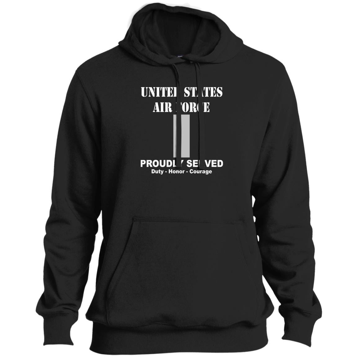 US Air Force O-2 First Lieutenant 1st L O2 Commissioned Officer Ranks T shirt Sport-Tek Tall Pullover Hoodie - T-Shirt-TShirt-USAF-Veterans Nation