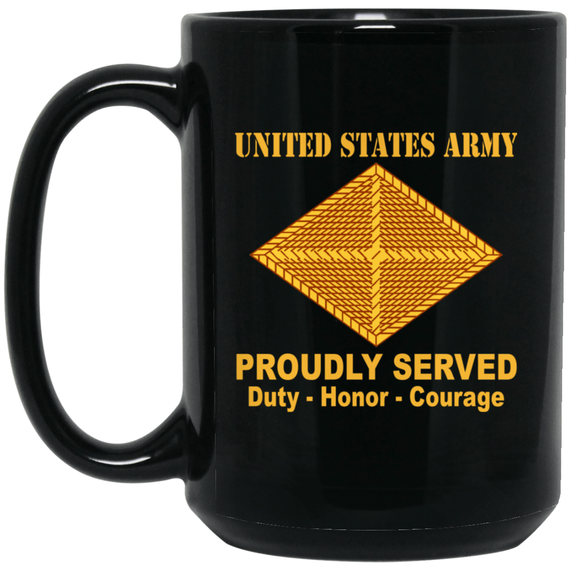 US Army Finance Corps Black Mug 11 oz - 15 oz-Mug-Army-Branch-Veterans Nation