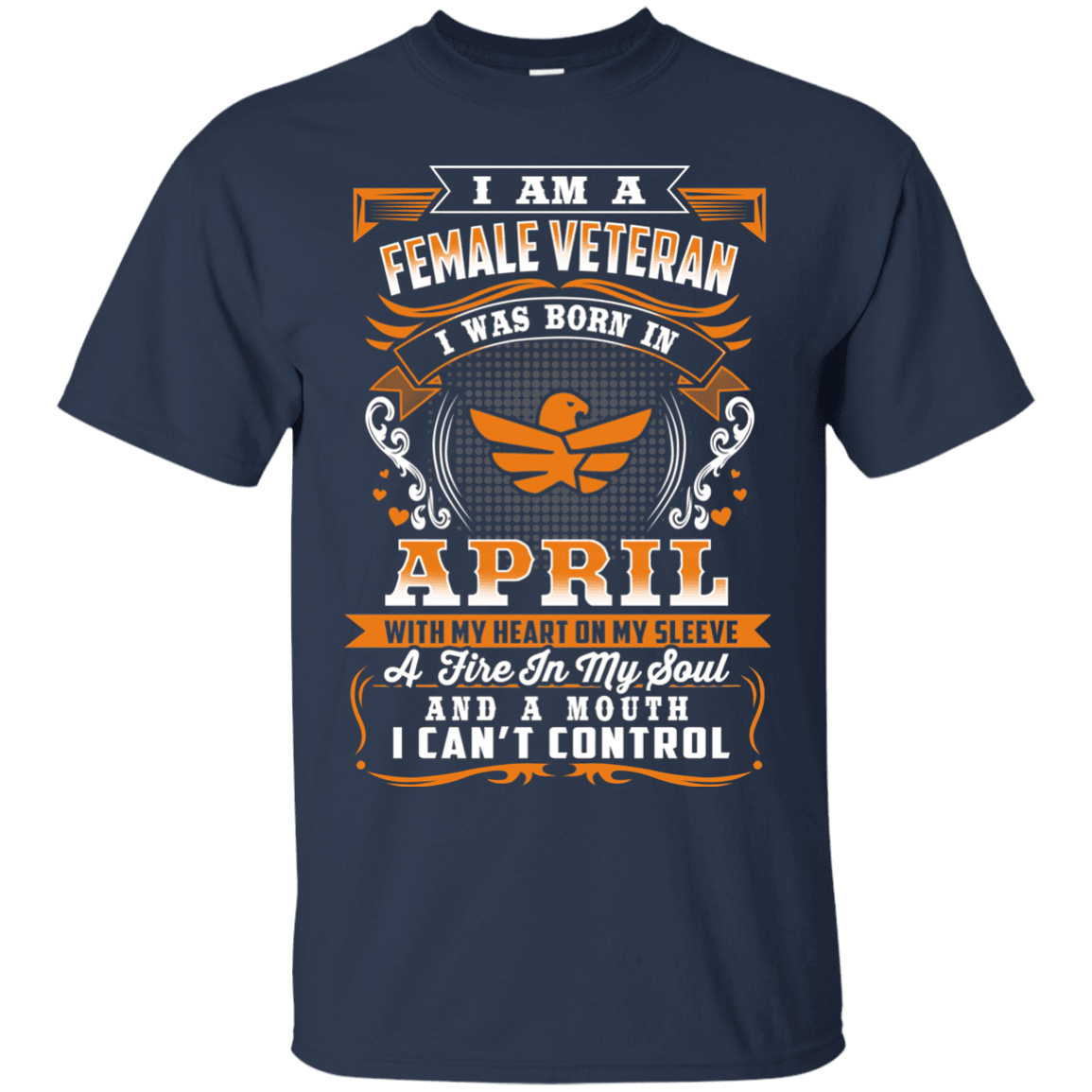 Military T-Shirt "FEMALE VETERAN BORN IN APRIL"-TShirt-General-Veterans Nation