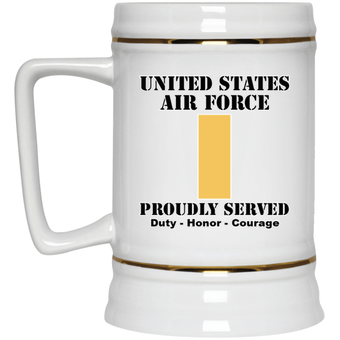 US Air Force O-1 Second Lieutenant 2d Lt O1 Commissioned Officer Ranks White Coffee Mug - Stainless Travel Mug-Mug-USAF-Ranks-Veterans Nation