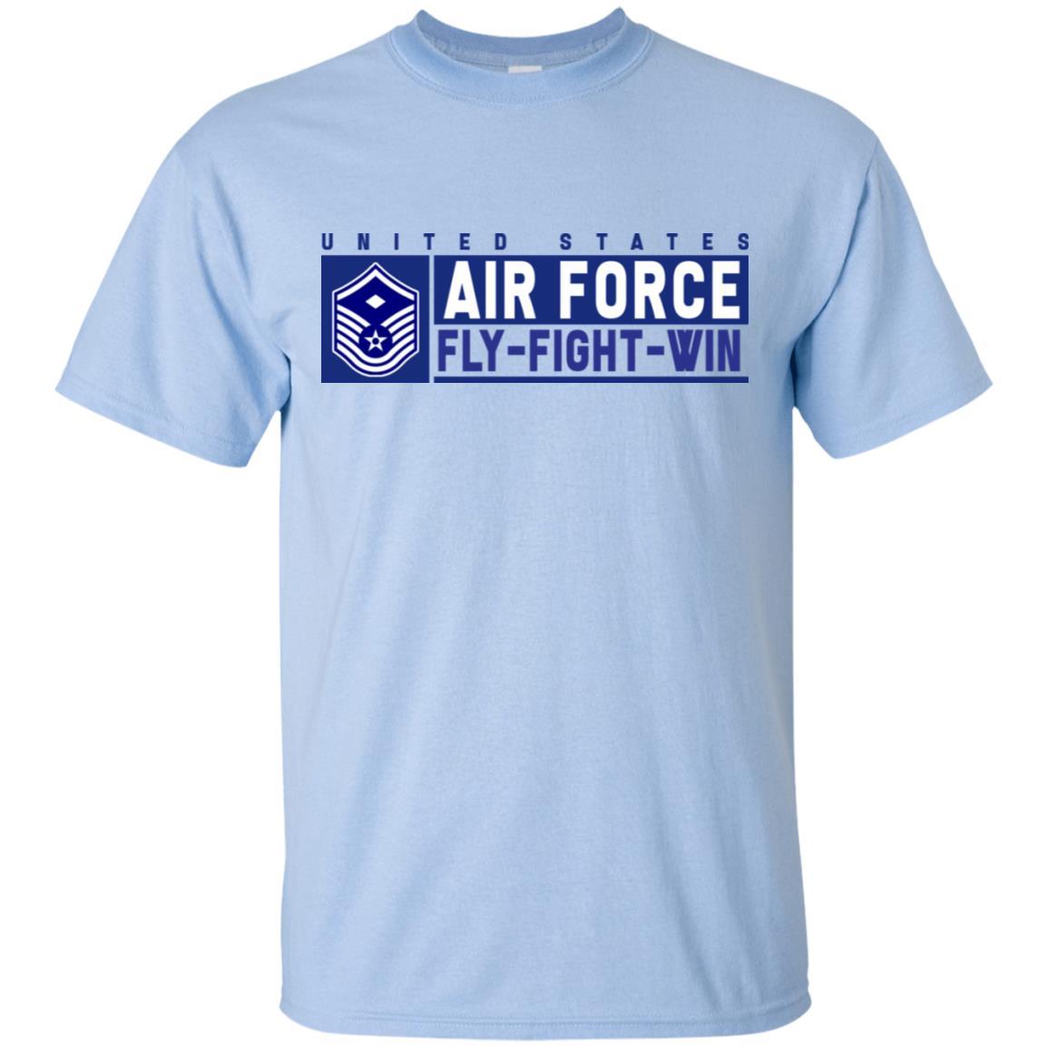 US Air Force E-7 First sergeant Fly - Fight - Win T-Shirt On Front For Men-TShirt-USAF-Veterans Nation