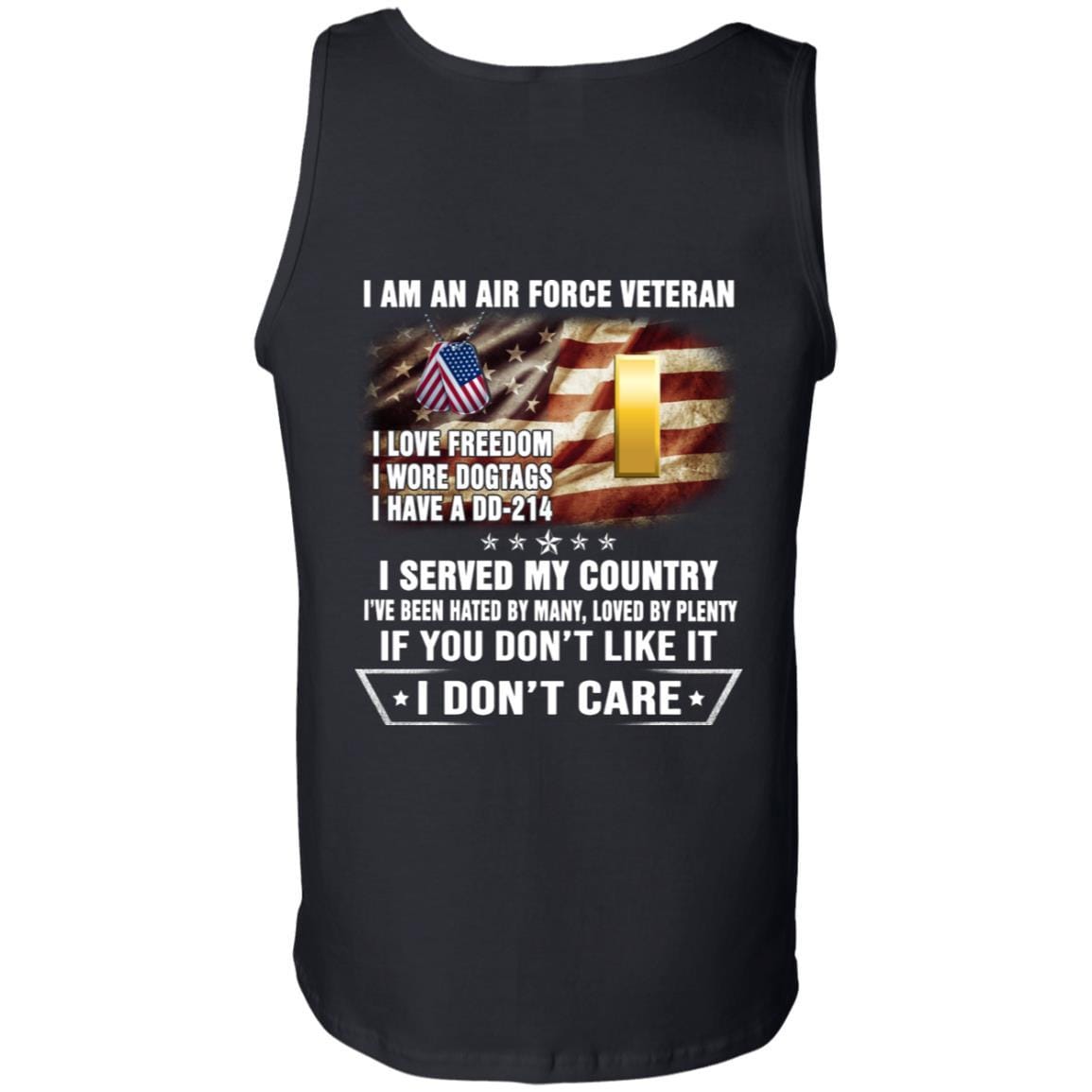 I Am An Air Force O-1 Second Lieutenant 2d Lt O1 Commissioned Officer Ranks Veteran T-Shirt On Back-TShirt-USAF-Veterans Nation