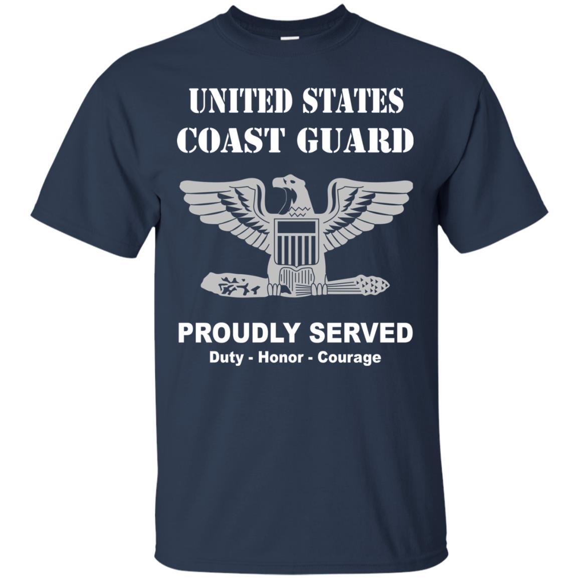 US Coast Guard O-6 Captain O6 CAPT Senior Officer Men Front USCG T Shirt-TShirt-USCG-Veterans Nation