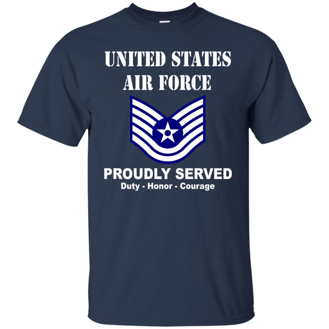 US Air Force E-6 Technical Sergeant TSgt E6 Noncommissioned Officer Ranks Men Front T Shirt For Air Force-TShirt-USAF-Veterans Nation